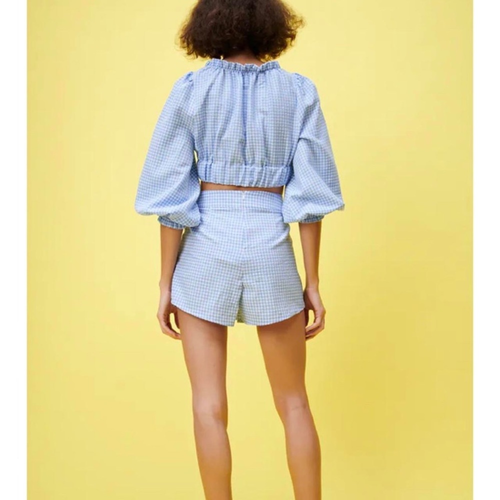 Zara gingham crop top 💙 - Picture 4 of 4